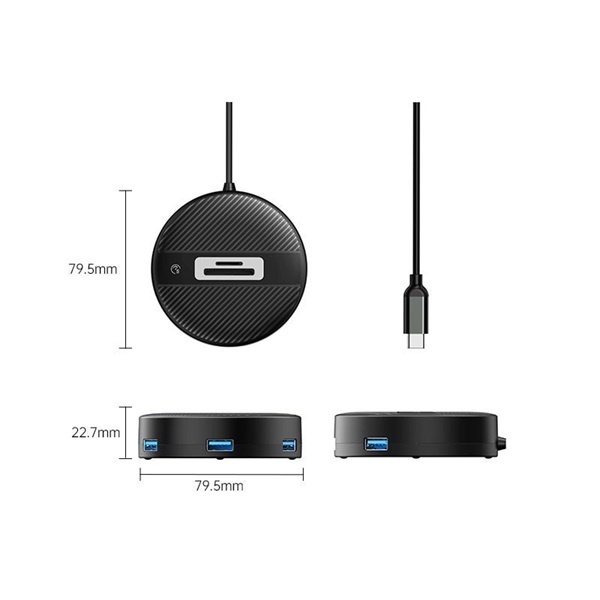 ORICO ORICO-YS5-C3-03-BK-BP Type-C 4xUSB/SD/TF USB HUB ORICO ORICO-YS5-C3-03-BK-BP Type-C 4xUSB/SD/TF USB HUB