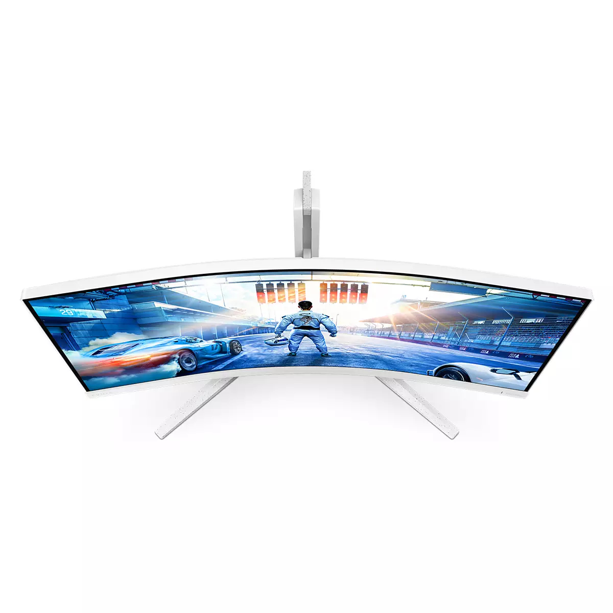 Philips 34" 34M2C5501A Monitor -  3440x1440, LED, Ívelt, UWQHD, 180Hz, 1ms,  Hangszóró, FreeSync, G-Sync, Állítható magasság, Gamer, Fehér