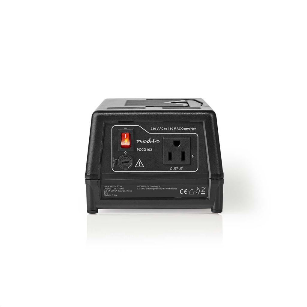 Nedis POCO102 áramátalakító 230 V AC - 110V AC 300W földelt USA kimenet Nedis POCO102 áramátalakító 230 V AC - 110V AC 300W földelt USA kimenet