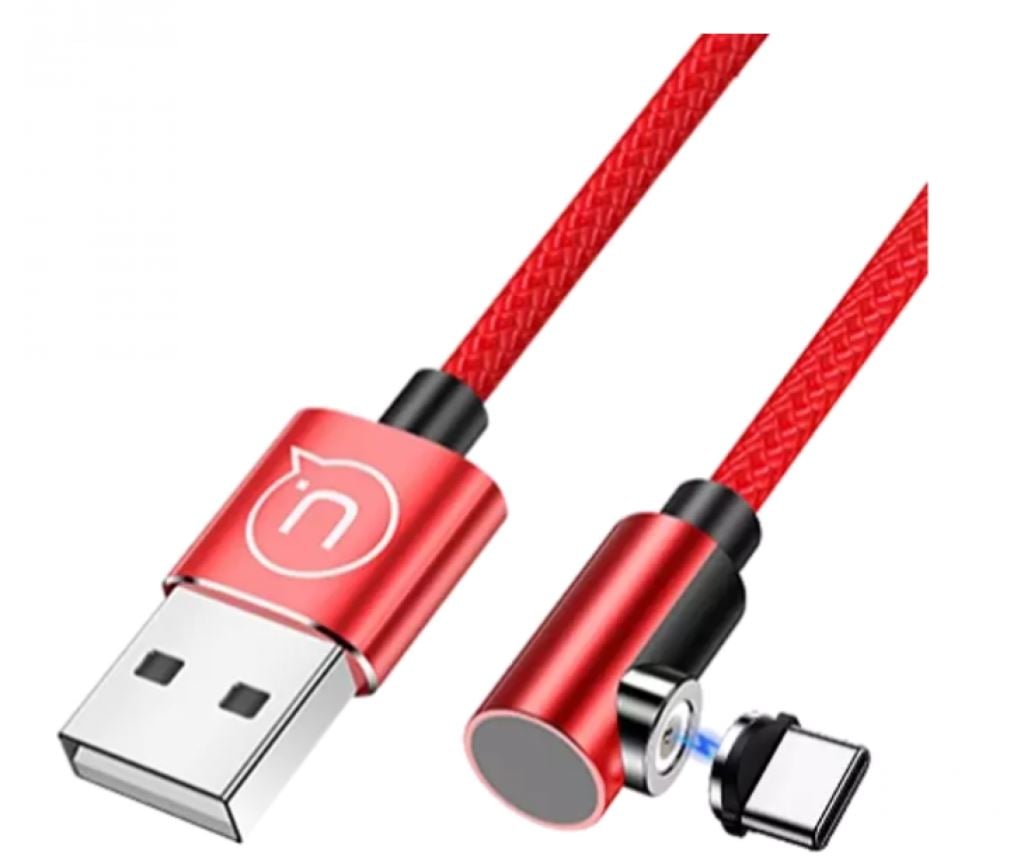 USAMS SJ445USB02 jobb oldalas mágneses USB-C - USB töltőkábel 1m piros (1337681) USAMS SJ445USB02 jobb oldalas mágneses USB-C - USB töltőkábel 1m piros (1337681)