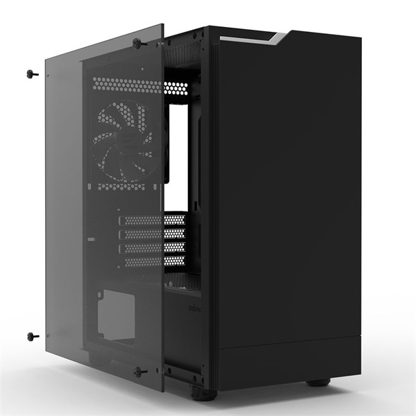 Zalman T4 PLUS Black fekete (táp nélküli) ablakos mATX ház