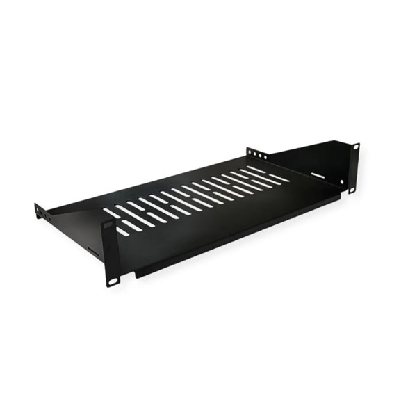 Value Polc 19" fix 485 x 250mm, max 15kg, 2U, fekete (26.99.0405-5)