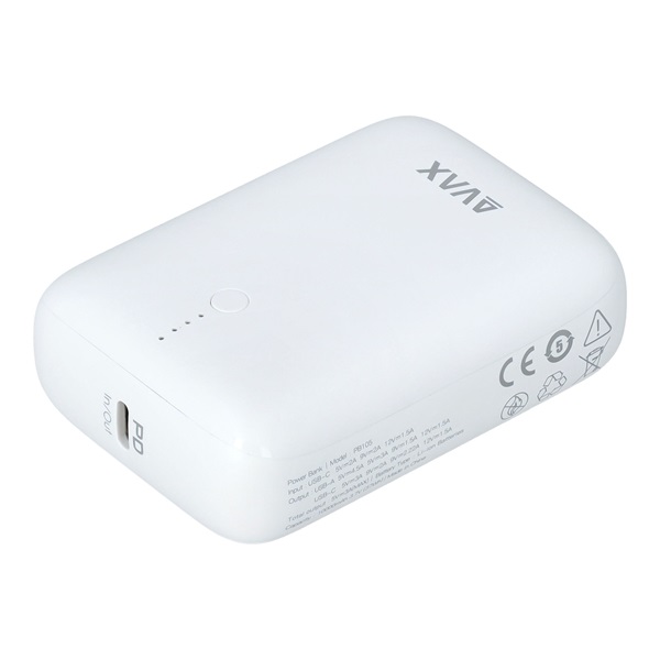 Avax PB105W Mini 10000mAh fehér powerbank