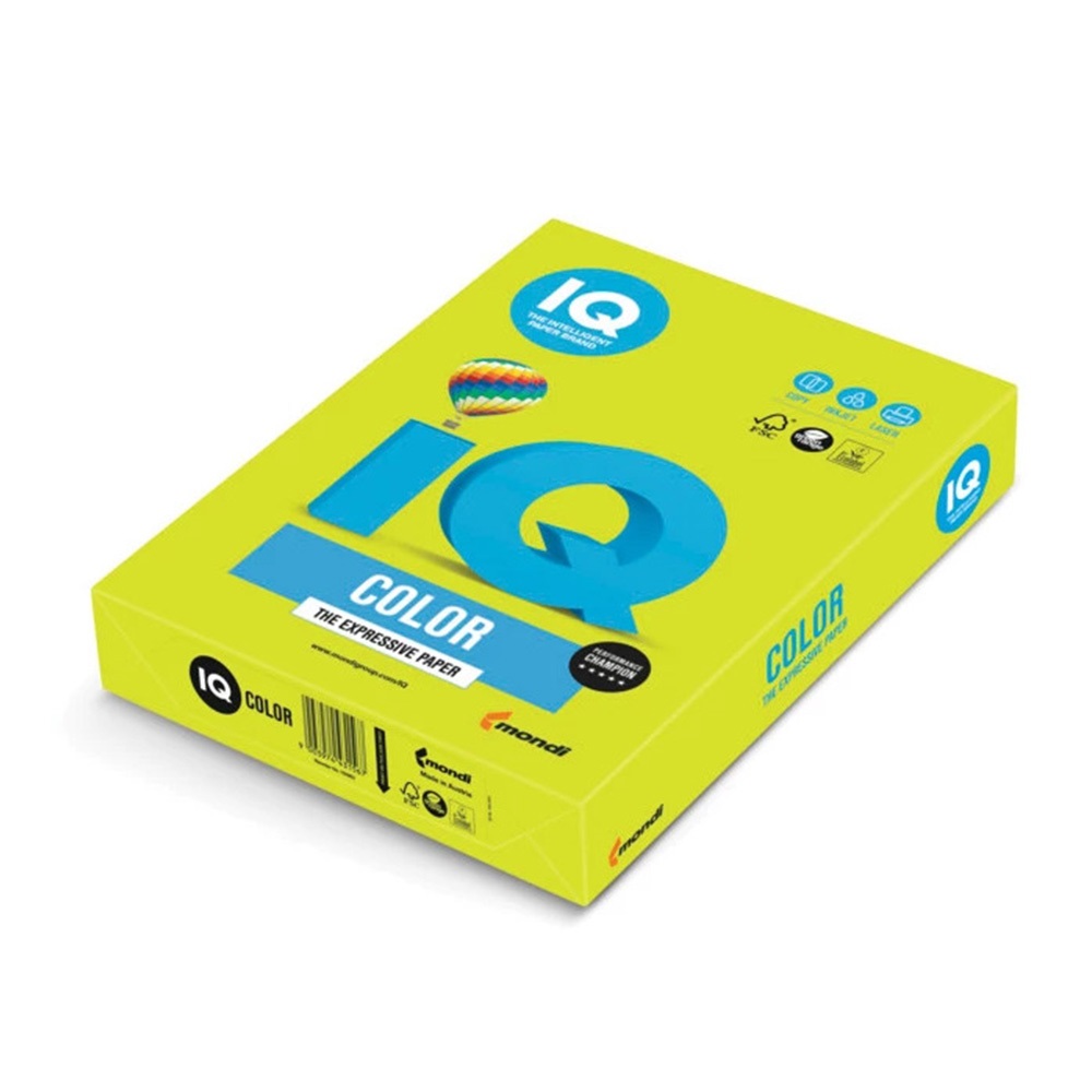 Mondi Másolópapír, színes, A4, 80g.  500ív/csomag, neon zöld