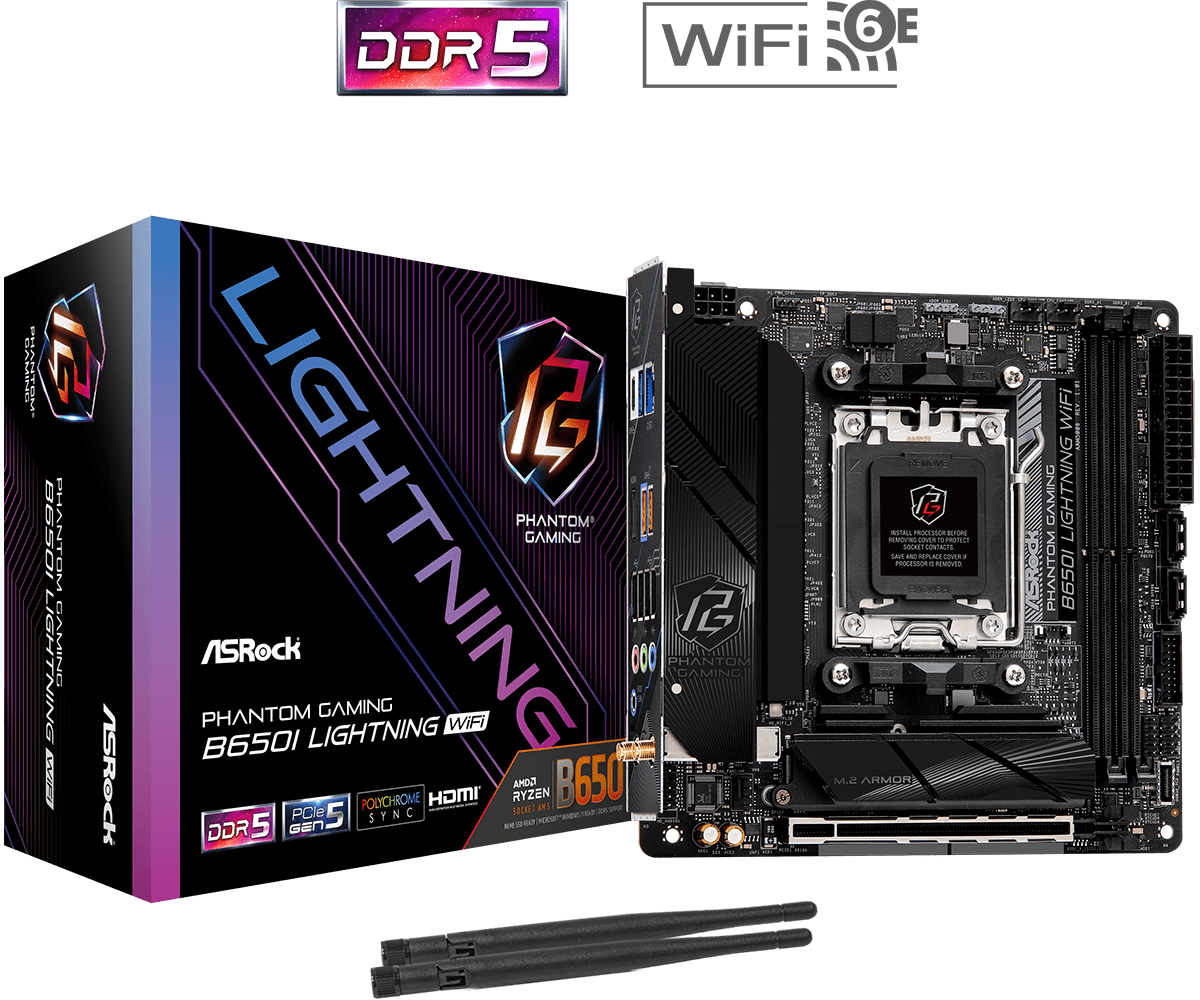 ASRock sAM5 B650I LIGHTNING WIFI Alaplap