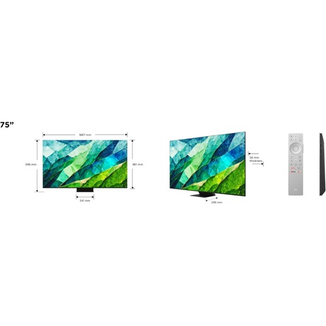 Tcl 75C855 UHD MINILED QLED GOOGLE SMART Televízió