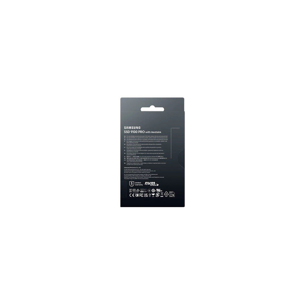 Samsung 9100 Pro  PCIe 5.0 NVMe M.2 14700/13400MB/s 2TB SSD hűtőbordával