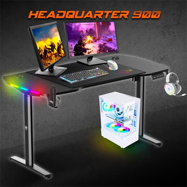 Spirit Of Gamer Headquarter 900 Gaming Desk Fekete