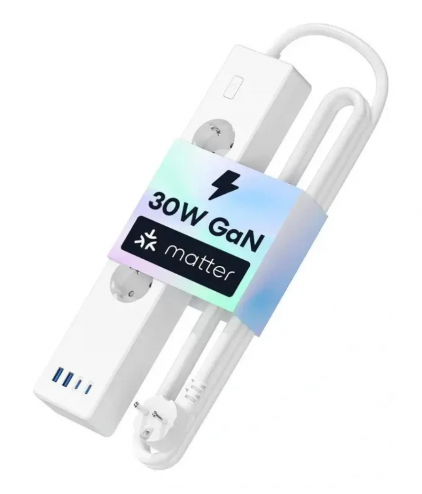 Meross hosszabító 4xAC, 2xUsb-A, 2xUsb-C, Max.16A Matter