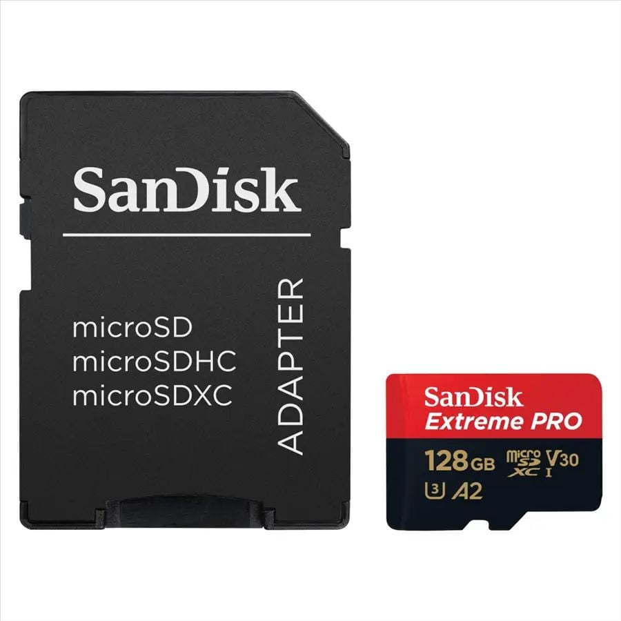 128GB Sandisk Extreme Pro SDXC A2 C10 V30 UHS-I U3 + adapter (SDSQXCD-128G-GN6MA / 214504) 128GB Sandisk Extreme Pro SDXC A2 C10 V30 UHS-I U3 + adapter (SDSQXCD-128G-GN6MA / 214504)