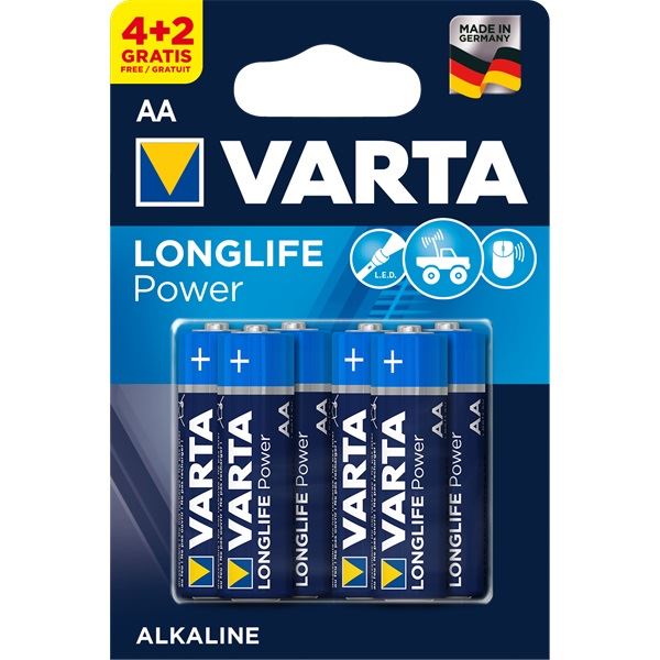 Varta Longlife Power alkáli elem AA 6db (4906121436) Varta Longlife Power alkáli elem AA 6db (4906121436)