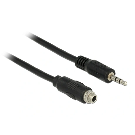Delock 3.5 mm Sztereó jack kábel anya csavarmenetes > 3.5 mm sztereó jack apa 100 cm