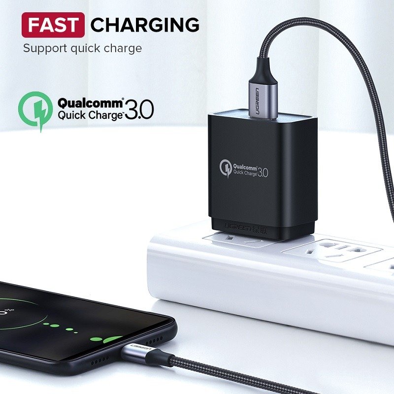 USB-Mikro USB-kábel UGREEN QC 3.0 2,4A 2m (fekete)
