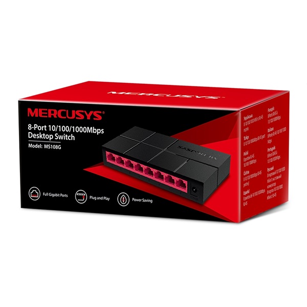 Mercusys MS108G 8 Portos Gigabit Desktop Switch