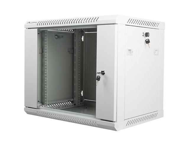 Lanberg 9U 19" fali rack szekrény 600x450mm szürke (WF01-6409-10S)