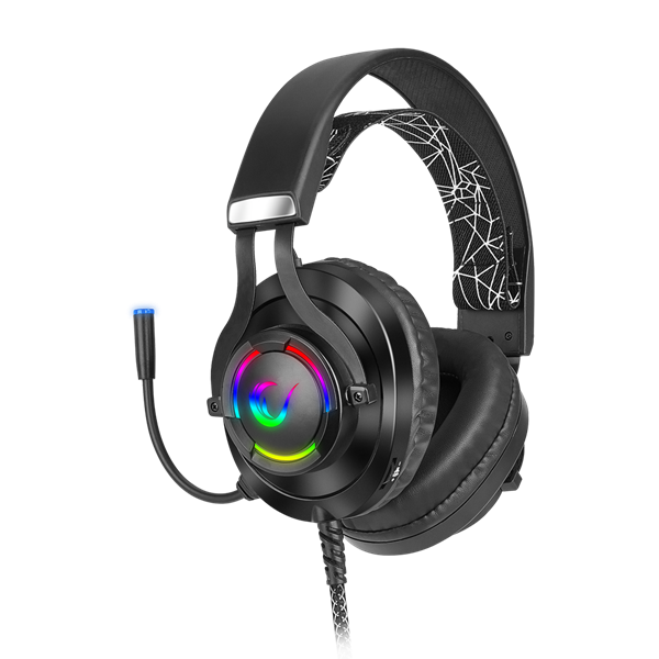 Rampage RM-K18 DOUBLE BLACK  7.1, mikrofon  USB Fejhallgató  Fekete