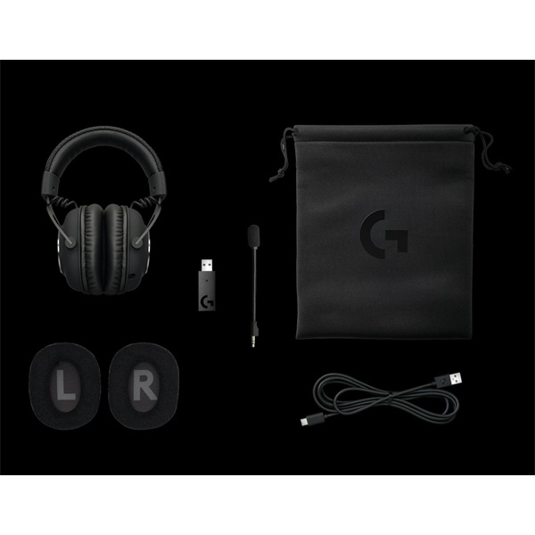 Logitech PRO X Wireless Lightspeed Gaming Headset zajszűrős fekete (981-000907)