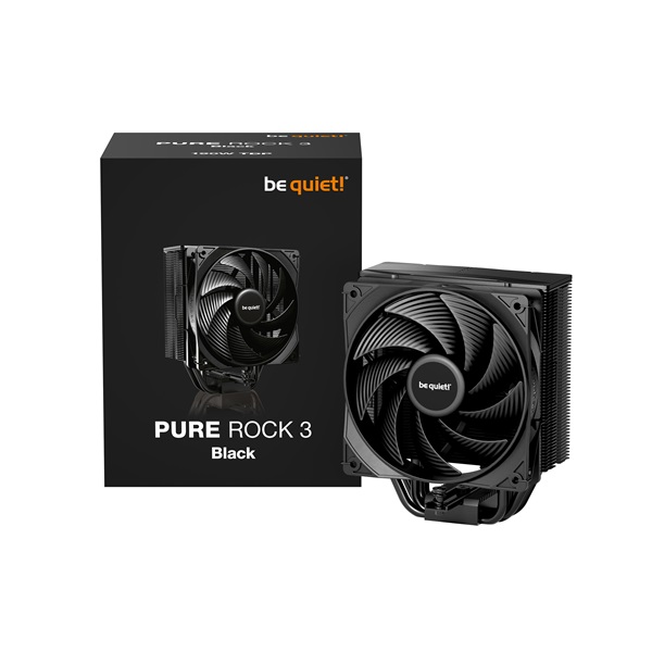 Be Quiet!  PURE ROCK 3 Black (AMD: AM4/AM5; Intel: 1851/1700/1200/1150/1151/1155) CPU Cooler 