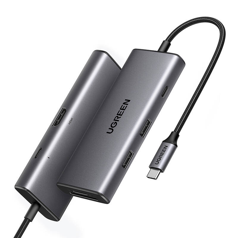 7-in-1 Adapter UGREEN CM498 AUSB-C to 2x USB-A 3.2, USB-C 3.2, SD/TF, PD 7-in-1 Adapter UGREEN CM498 AUSB-C to 2x USB-A 3.2, USB-C 3.2, SD/TF, PD
