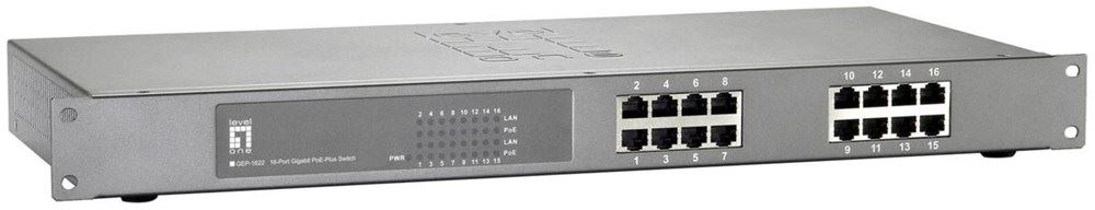 LevelOne GEP-1622 PoE-Plus switch 10/100/1000Mbit/s 802.3at/af PoE