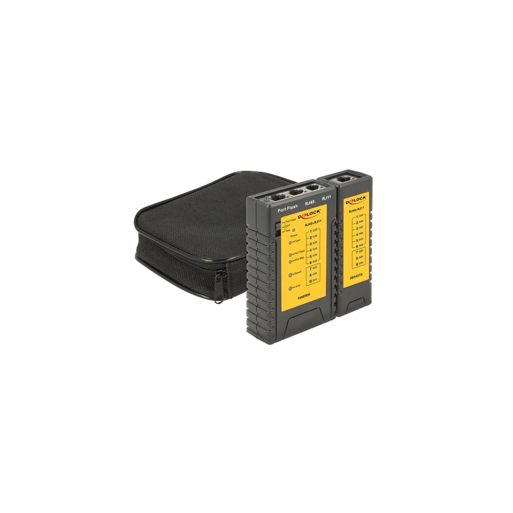  Delock 86407 RJ45 - RJ12 kábel tesztelő + Portkereső