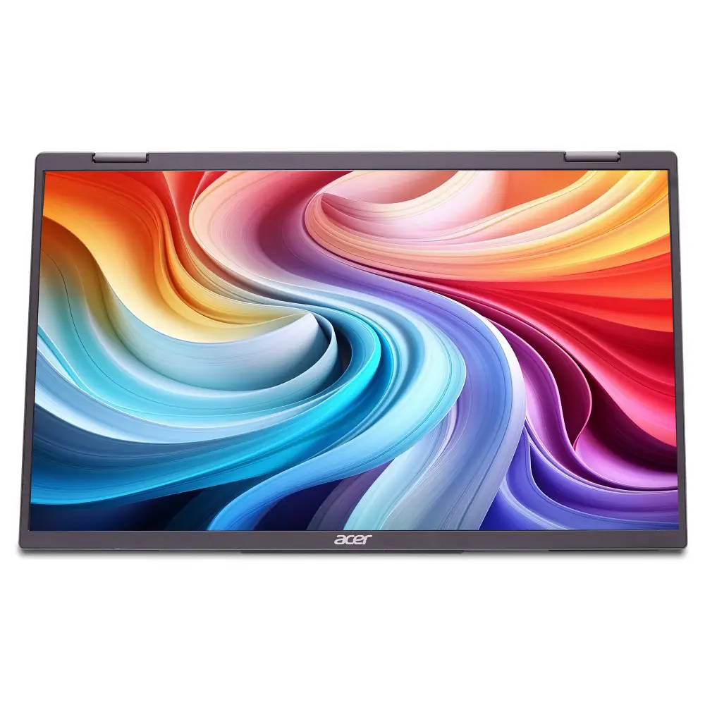 Acer 15.6" PD163Qbmiuux Monitor - 1920x1080, Full HD, LED, IPS, WEBCAM, Fekete