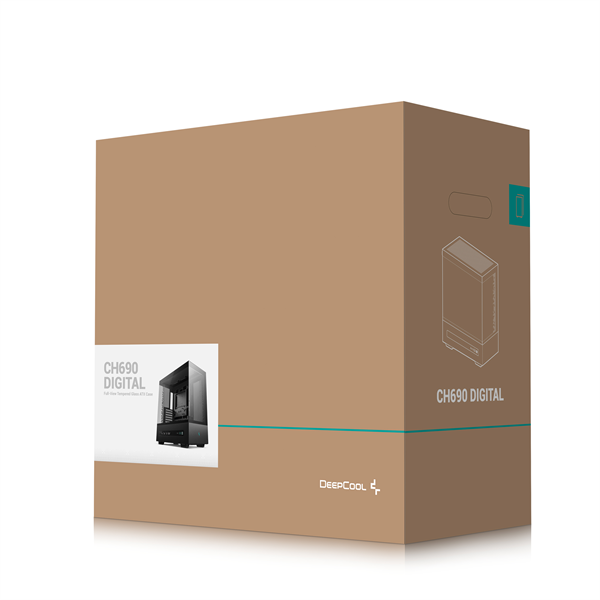 DeepCool CH690 DIGITAL Fekete ATX Számítógépház DeepCool CH690 DIGITAL Fekete ATX Számítógépház