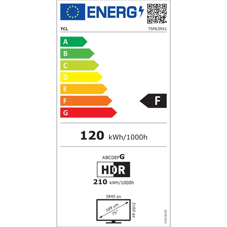 Tcl 75P639 UHD GOOGLE SMART TV