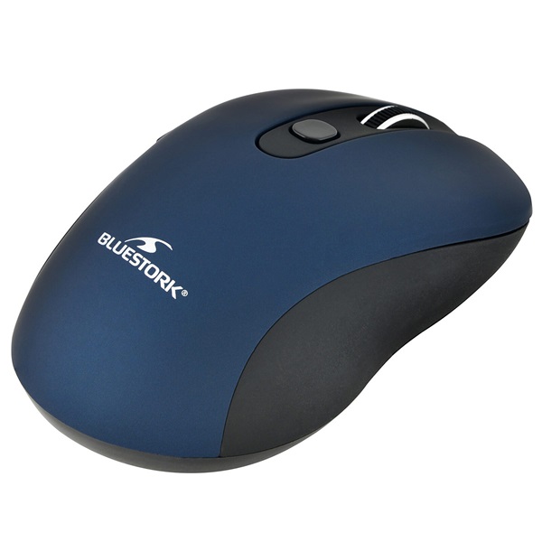 Bluestork M-WL-OFF60-BLUE  1600 DPI  6 gomb optikai Vezeték nélküli Egér Kék 
