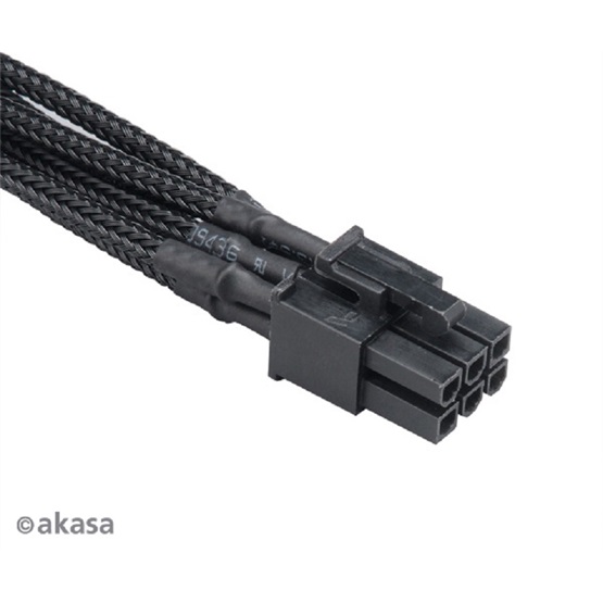 Akasa AK-CBPW07-40BK FLEXA V6 - 6pin VGA tápkábel Akasa AK-CBPW07-40BK FLEXA V6 - 6pin VGA tápkábel