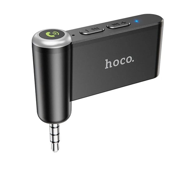 Hoco bluetooth adapter (3.5mm jack csatlakozó, v5.0) FEKETE (E58)