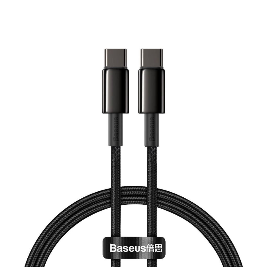 Baseus Tungsten Gold USB-C-USB-C töltőkábel, 100 W, 1m, fekete (CATWJ-01) Baseus Tungsten Gold USB-C-USB-C töltőkábel, 100 W, 1m, fekete (CATWJ-01)
