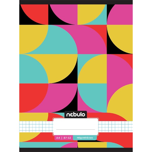 Nebulo L-Design A4 87-32 tűzött kockás füzet Nebulo L-Design A4 87-32 tűzött kockás füzet