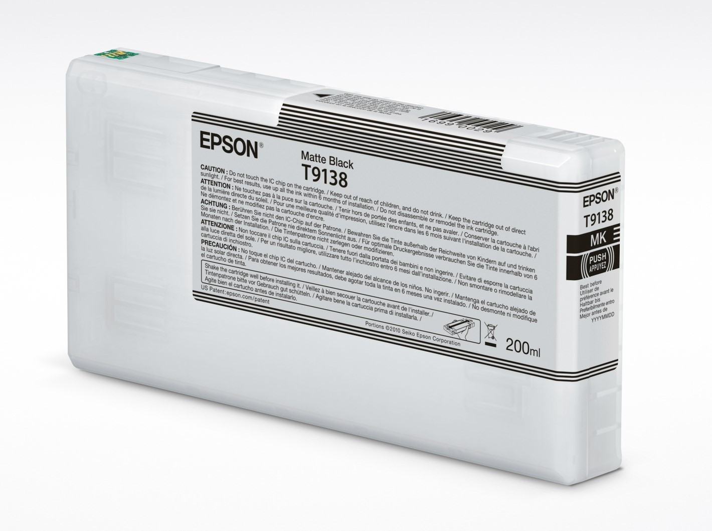 Epson T9138 Patron Matt fekete  200ml  Eredeti