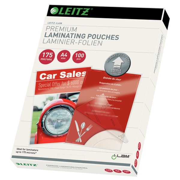 Leitz A4 2x175mic 100db-os lamináló fólia Leitz A4 2x175mic 100db-os lamináló fólia
