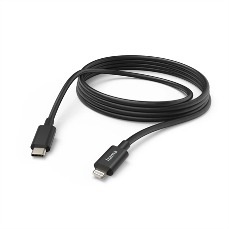 Hama 201599 ADATKÁBEL LIGHTNING - USB TYPE-C, 3M, FEKETE Hama 201599 ADATKÁBEL LIGHTNING - USB TYPE-C, 3M, FEKETE