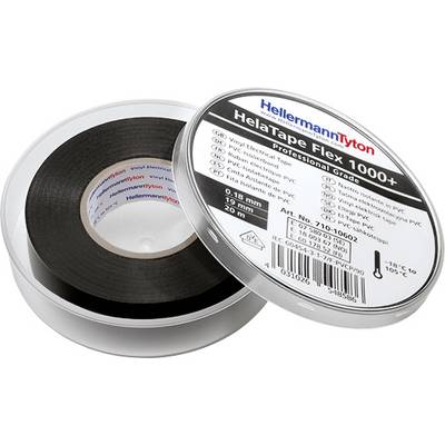 Szigetelőszalag PVC fekete 33 m x 19 mm HellermannTyton 710-10610 Szigetelőszalag PVC fekete 33 m x 19 mm HellermannTyton 710-10610
