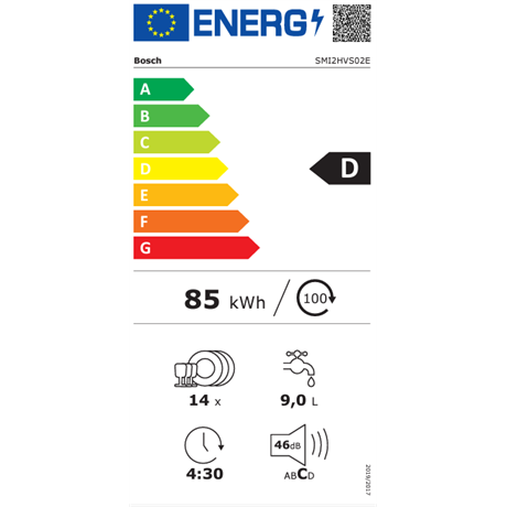 Bosch SMI2HVS02E beépíthető mosogatógép