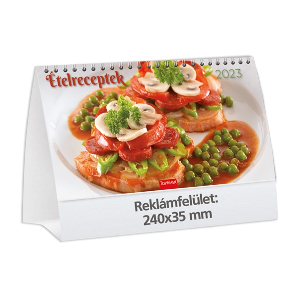 Kalendart 2025 T058 Ételreceptek álló asztali naptár