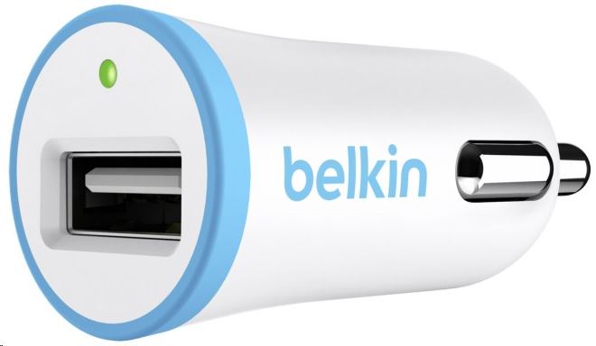Belkin USB autós töltő fehér-kék (F8J014btBLU) Belkin USB autós töltő fehér-kék (F8J014btBLU)