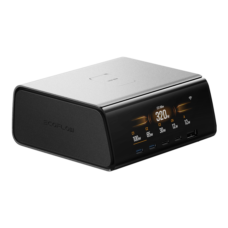 EcoFlow RAPID Pro 320W-os  4xUSB-C 1xUSB-A  GaN dokkolóállomás