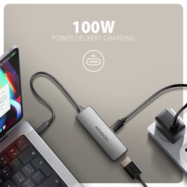 AXAGON RVC-HI8KPD USB-C > HDMI 2.1 Adapter 100W