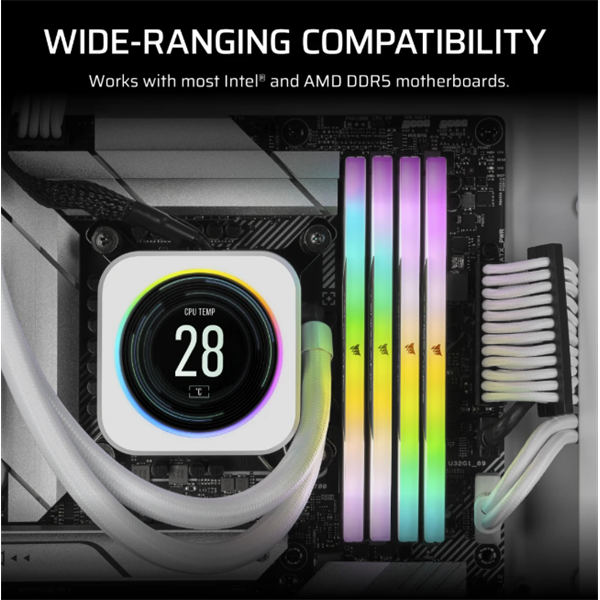 CORSAIR VENGEANCE RGB DDR5 Light Enhancement Kit Memória Fehér
