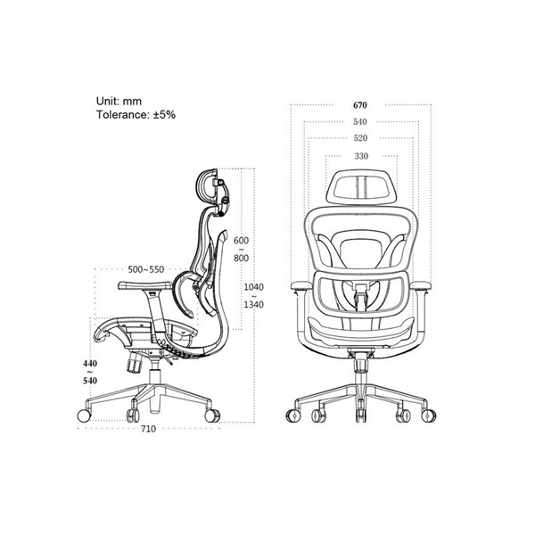 Equip 651051  Premium ergonomikus  Max teherbírás: 150kg Szék Fekete 