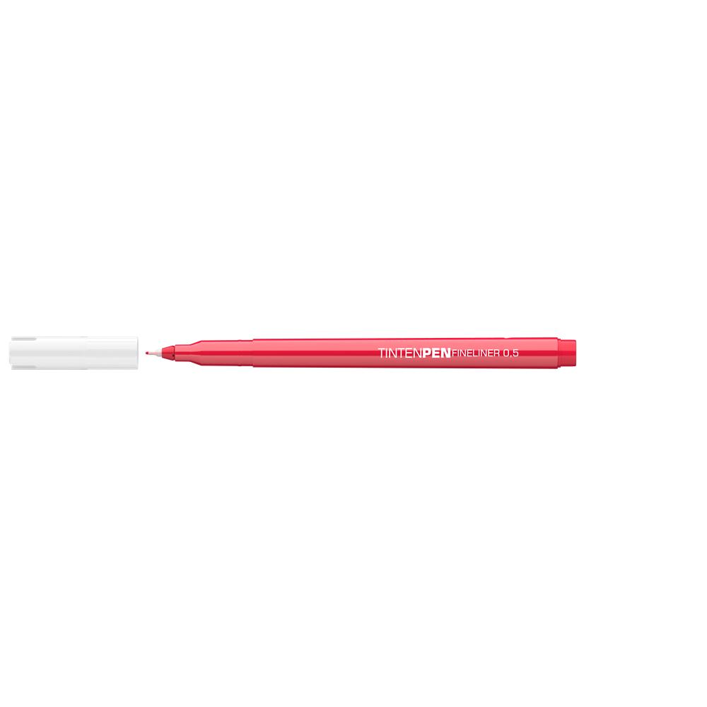 ICO Rostirón, tűfilc vízbázisú, 0,5mm, kerek test, Tinten Pen  piros (9070053001)