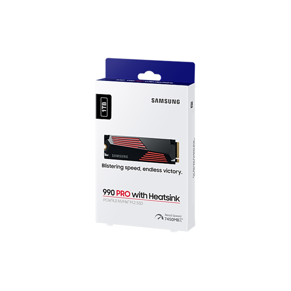 Samsung 1TB M.2 2280 NVMe 990 Pro with Heatsink SSD