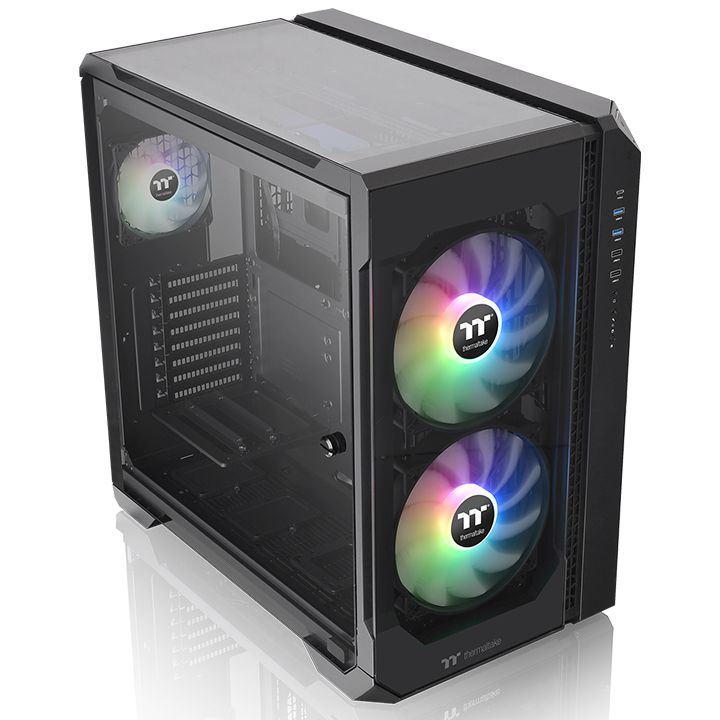 Thermaltake View 51 Tempered Glass ARGB Edition táp nélküli ablakos ház fekete (CA-1Q6-00M1WN-00) Thermaltake View 51 Tempered Glass ARGB Edition táp nélküli ablakos ház fekete (CA-1Q6-00M1WN-00)