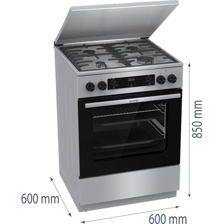 Gorenje GKS6C71XF Kombinált tűzhely