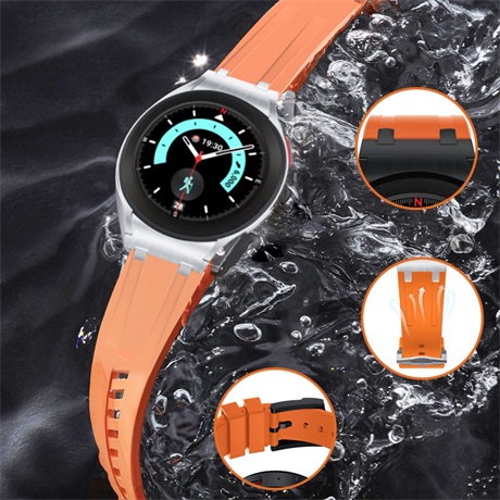 Mybandz 53274 ELEMENT SZILIKON ÓRASZÍJ-SAMSUNG GALAXY WATCH 5-6-7/BÉZS-FEKETE/20MM