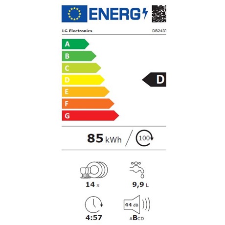 Lg DB243TX MOSOGATÓGÉP BEÉPÍTHETŐ 14 TERÍTÉK